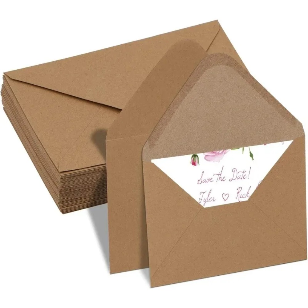 Letter Envelope Kraft - Mini enveloppes classiques en papier Kraft