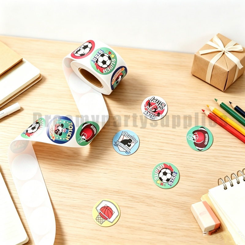 Sticker Label Roll - 1 rouleau de 500 autocollants ronds