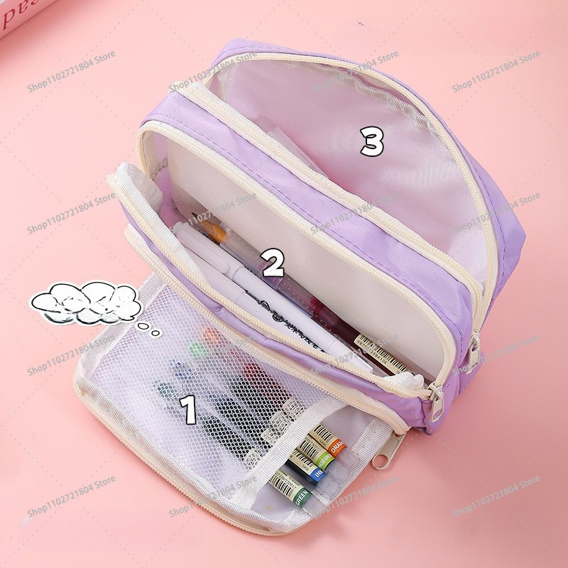 Trousse à crayons en toile gra - Pencil Case Large avis et prix